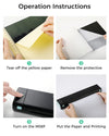 Phomemo M08F tattoo transfer paper operation instructions, including peeling backing paper and loading printer