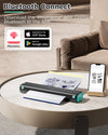 Phomemo M08F tattoo printer connected via Bluetooth to mobile app, printing tattoo stencil wirelessly