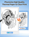 Phomemo 1/2 Rolls Thermal Paper for M08F Portable Printer - Phomemo