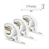 Phomemo 12mmx2m Gold on White Satin Ribbon Label Tape for P12/P12PRO - Phomemo