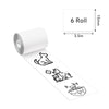 Phomemo 15mm Black on White Sticker Paper for M02PRO/ M02S/M04AS/P2S - 6 Roll - Phomemo