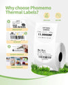 Phomemo 45×15mm White Thermal Label for M110/M120/M200/M220/M221/M150 - Phomemo
