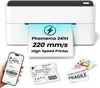 Phomemo 4x6 Shipping Label Printer, Wireless Thermal Printer, Fast 220mm/s Printing with Auto-calibration for 4x6 Shipping Labels, Ideal for Small Business and Online Orders,Standard Printer - Phomemo