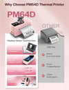 Phomemo 4x6 Shipping Label Printer with Touch Screen Wireless bluetooth thermal label printer for small business & packages, compatible with Amazon Shopify Etsy UPS USPS,Standard Printer - Phomemo