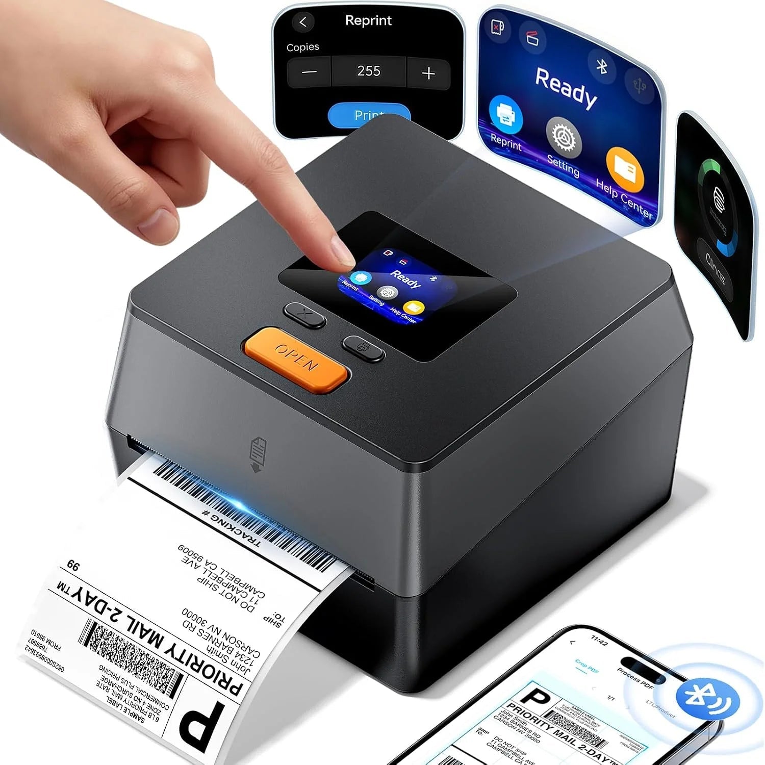 Phomemo D420D Touchscreen Shipping Label Printer - Phomemo
