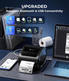 Phomemo D520BT Shipping Label Printer, Black, with Labels 500 4x6 Labels Included, Built-In Paper Bin, Bluetooth and USB, Up to 72 Labels/Min, For Shipping, Address and Barcode Labels,Standard Printer - Phomemo