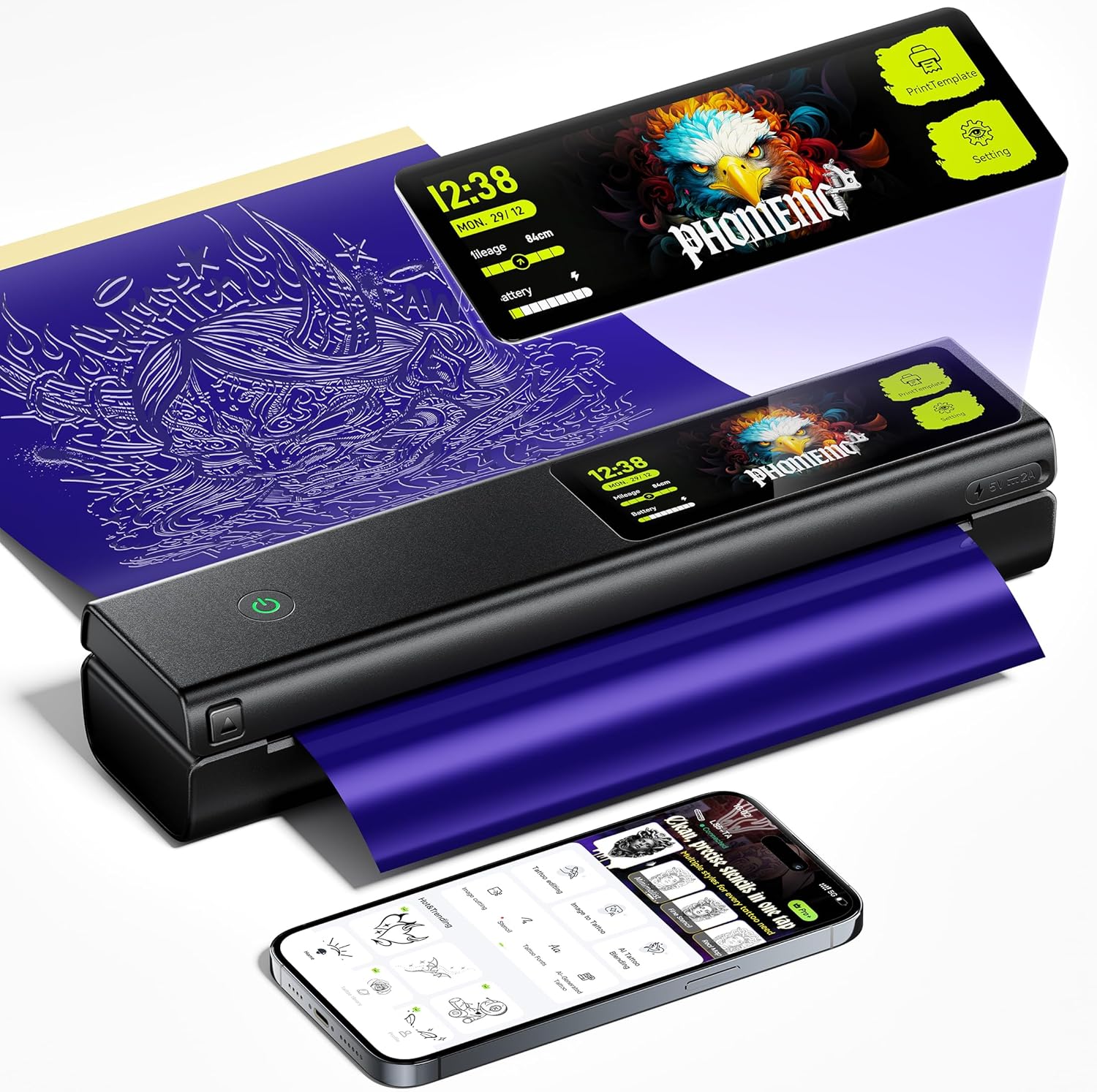 Phomemo L85 Smart Touchscreen Professional Tattoo Stencil Printer - Phomemo