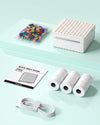 Phomemo M02C Mini Sticker Printer, Mini Printer with DIY Building Blocks Bluetooth Thermal Sticker Maker Machine for Kids & Students, Pocket Printer for Birthday Gift & Desktop Decoration, 200 Pcs,standard printer - Phomemo