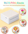 Phomemo M02C Mini Sticker Printer, Mini Printer with DIY Building Blocks Bluetooth Thermal Sticker Maker Machine for Kids & Students, Pocket Printer for Birthday Gift & Desktop Decoration, 200 Pcs,standard printer - Phomemo