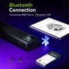 Phomemo M08F Plus tattoo stencil printer connected to a tablet and smartphone via Bluetooth using the Phomemo app
