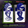 Comparison of tattoo stencil print quality between Phomemo M08F Plus and another printer, showing clearer line definition using tattoo transfer paper