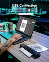 Phomemo M08F Tattoo Stencil Printer, Bluetooth, Wireless, Thermal, Portable Large Image Cutting, Stencil Generator, with 10pcs Tattoo Paper, Compatible with Phone/Tablet/PC, for Tattoo Beginner,Standard Printer - Phomemo