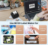 Phomemo M220 Label Maker, New Flagship 3.14 Inch Bluetooth Portable Thermal Label Printer for Barcode, Address, Labeling, Mailing, File Folder, Easy to Use, Support Phone&PC，Standard Printer - Phomemo