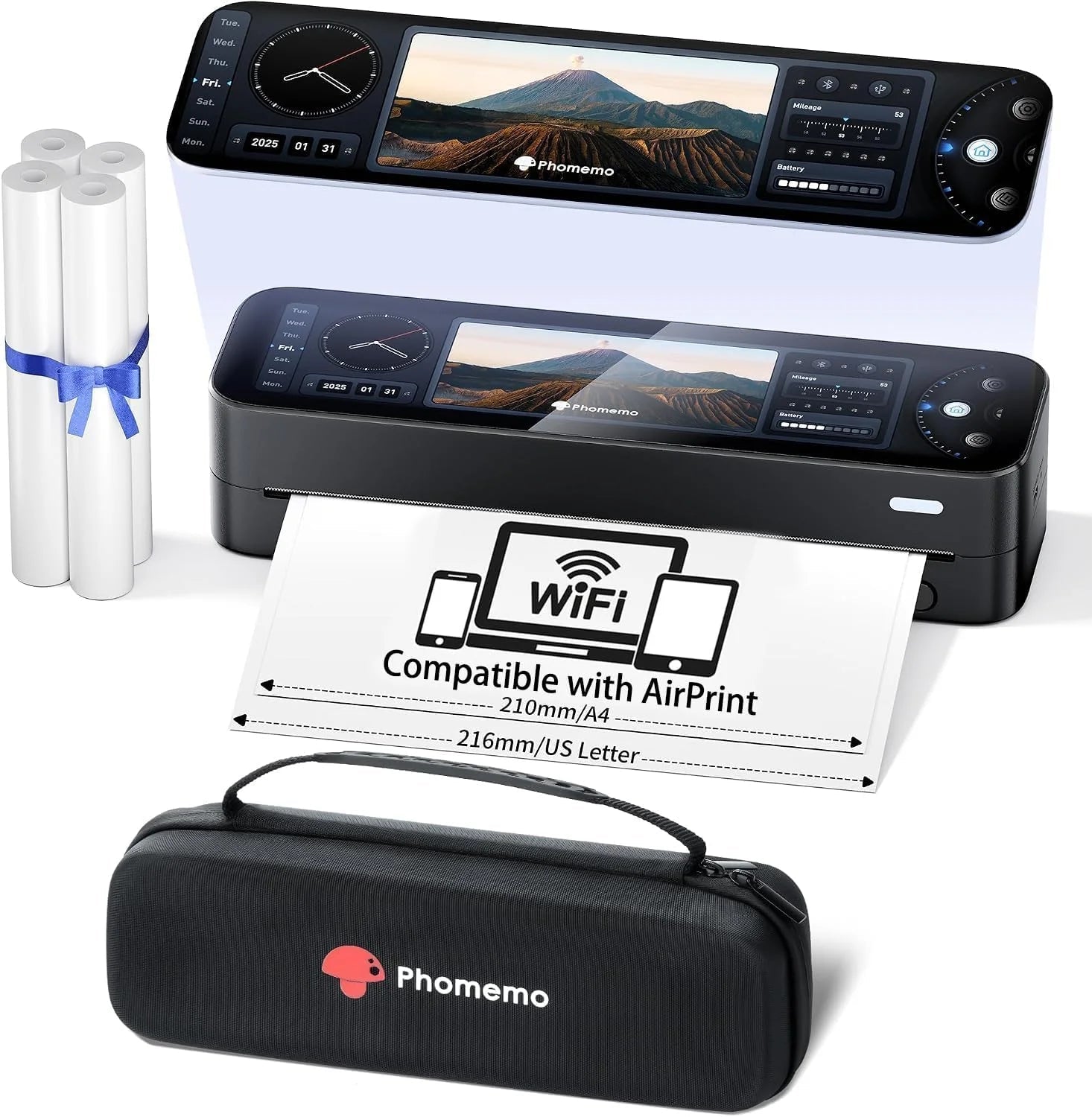 Phomemo M810 Full-Touchscreen AirPrint Direct Thermal Portable Printer - Phomemo