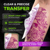 Phomemo New Version Tattoo Stencil Paper, 100 Sheets, A4 Size, Pink Thermal Stencil Paper for Tracing Crisp, DIY Tattoo Tracing Paper, For M08F Printers, Tattoo Supplies for Studios & Beginners for standard printer - Phomemo