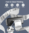 Phomemo Shipping label printer 4x6, Bluetooth Thermal Label Printer, Postage Label Printer for Address, Logo, Compatible with for Hermes, Vinted, Royal Mail, Amazon, Shopify, Black,Standard Printer - Phomemo