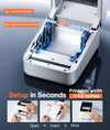 Phomemo Shipping Label Printer with Screen and Built-in Label Bin D421R 4x6 Bluetooth Thermal Printer with RFID Auto Detection, Real-time Paper Display, Only Compatible with D421R Labels,Standard Printer - Phomemo
