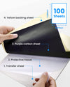 Phomemo Tattoo Transfer Paper, 100 Sheets, A4 Size Tattoo Stencil Paper Thermal Stencil Paper for Tracing Crisp, DIY Tattoo Tracing Paper, For M08F Printers, Tattoo Supplies for Studios & Beginners for standard printer - Phomemo