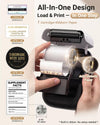 Phomemo Thermal Transfer Label Printer-E50Pro Label Maker Machine with Tape 300 DPI with 1.97" (50 mm) Black-on-gold Circular Cartridge, Bluetooth Waterproof Label Maker for DIY Office Small Business,Standard Printer - Phomemo