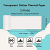 Phomemo 53mm Transparent/Silver/Gold Sticker Thermal Paper for M02/M02S/M02Pro/M03/M04S/M04AS/M832/P2S丨3 Rolls - Phomemo