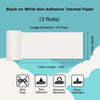 Phomemo 53mm White Non - Adhesive 10 - Year - Lasting Thermal Paper for T02/M02X/M832丨3 Rolls - Phomemo