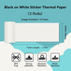 Phomemo 53mm White Sticker 10 - Year - Lasting Thermal Paper for T02/M02X/M832丨3 Rolls - Phomemo