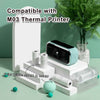 Phomemo 80mm Black on White Sticker 2 - Year Long - Lasting Thermal Paper for M03/M04S/M04AS/M832丨3 Rolls - Phomemo